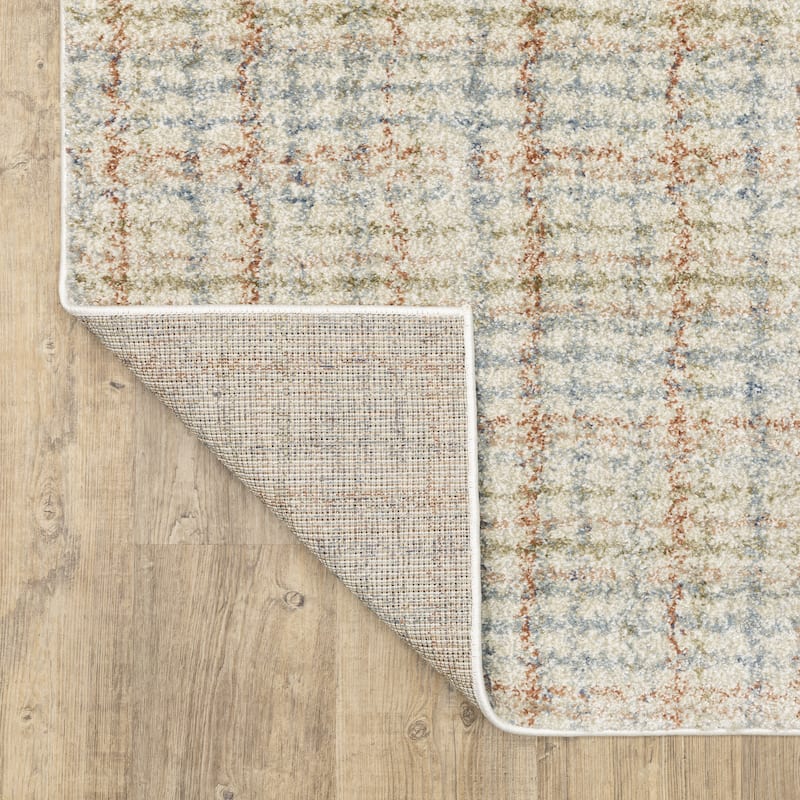 ROW Gemma Distressed Plaid Area Rug