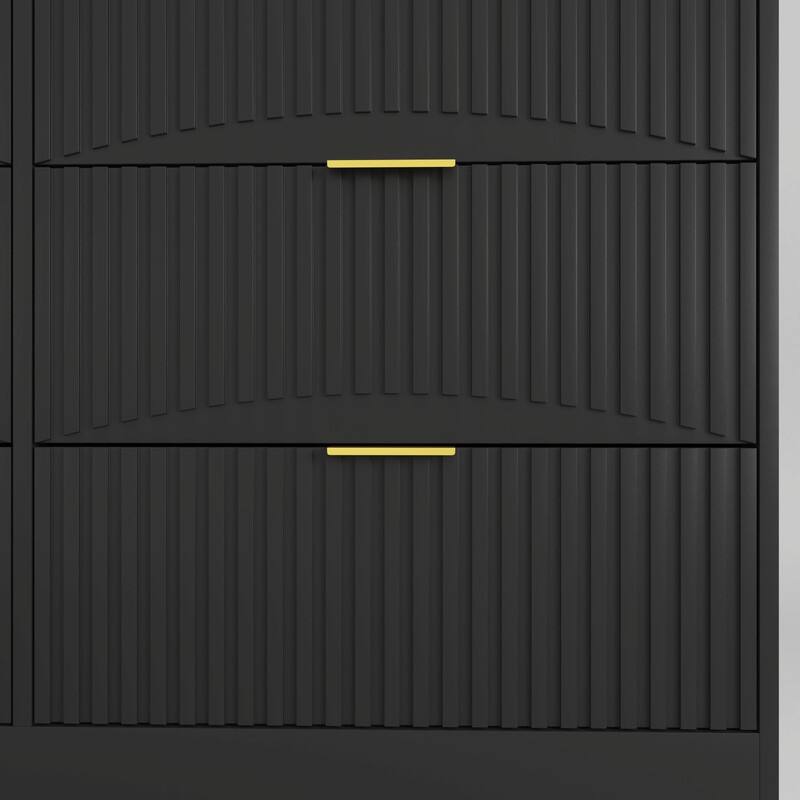 Modern 6-Drawer Dresser, Versatile Chest of Drawers for Bedroom, Living Room, Hallway, & Entryway