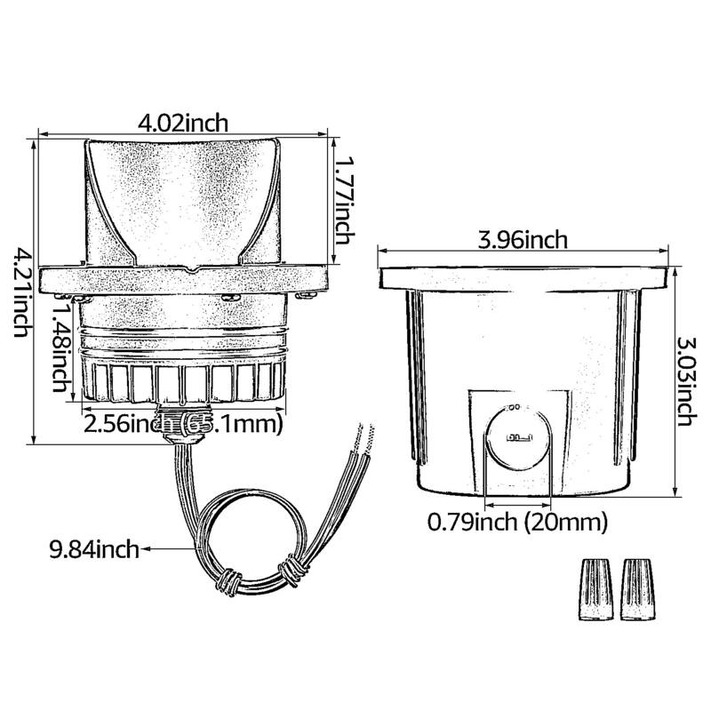 6 Pack Commercial Grade 6W LED In-Ground Well Lights, 3000K Warm White