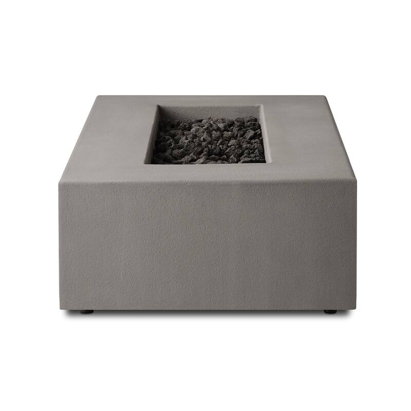 Provo Low Rectangle Natural Gas Fire Table in Flint