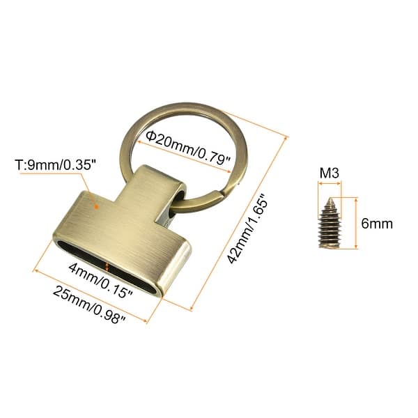 Mini Bell Rope Key Flob Key Fob Hardware with Keychain Ring Purse Bag Hardware for Car Key ...