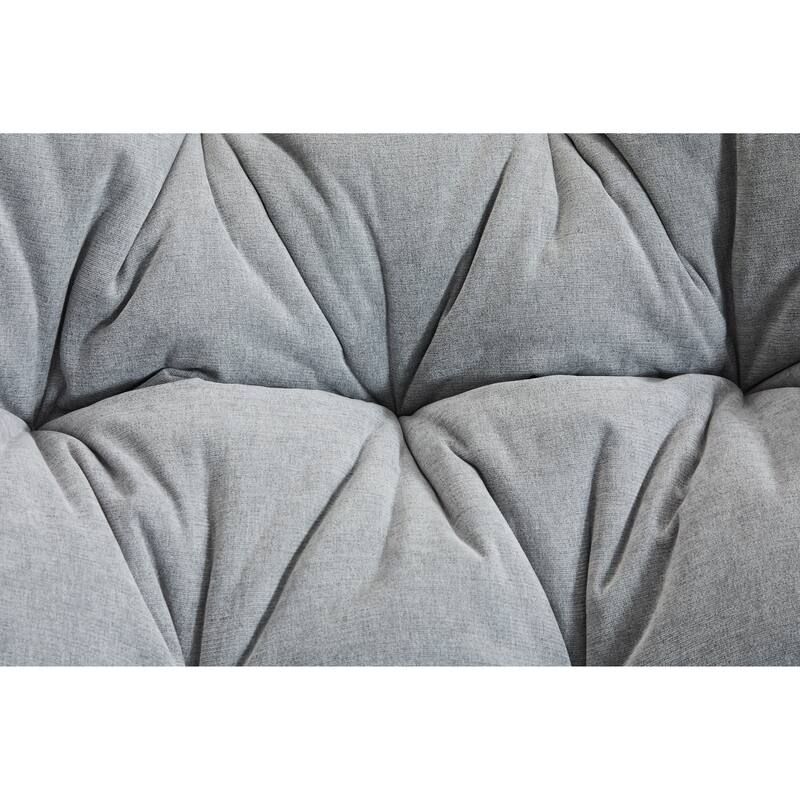 Chenille Swivel Barrel Chair for Living Room