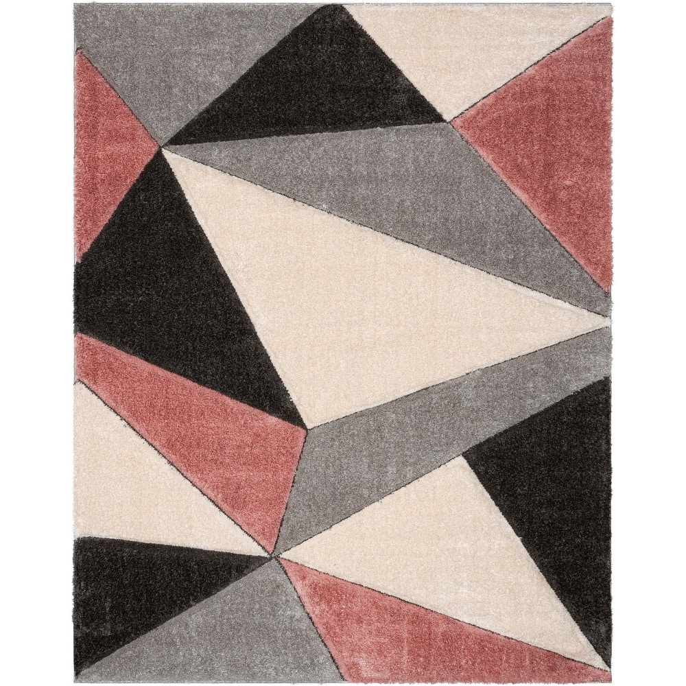 Well Woven San Francisco Venice Geometric Shag Area Rug