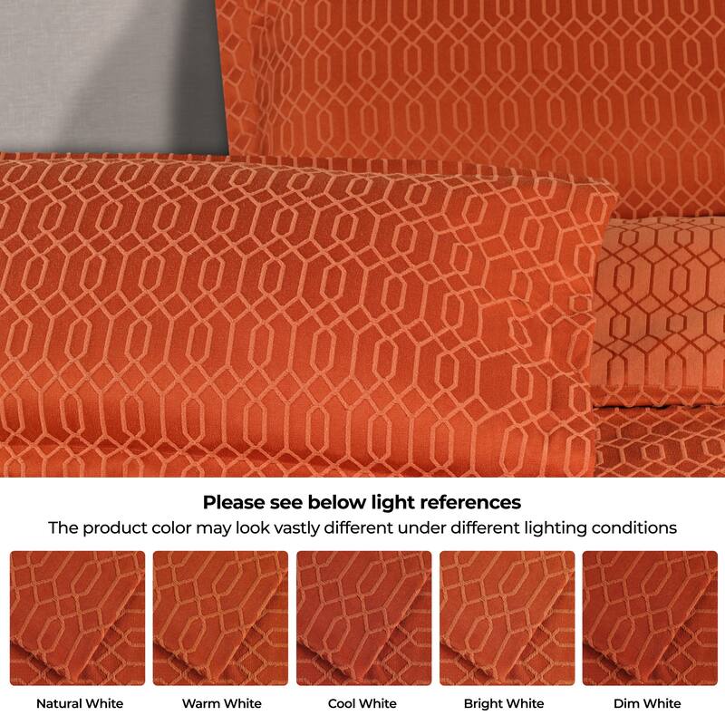Superior Remi Jacquard Geometric Fringe Cotton Blend Bedspread Set