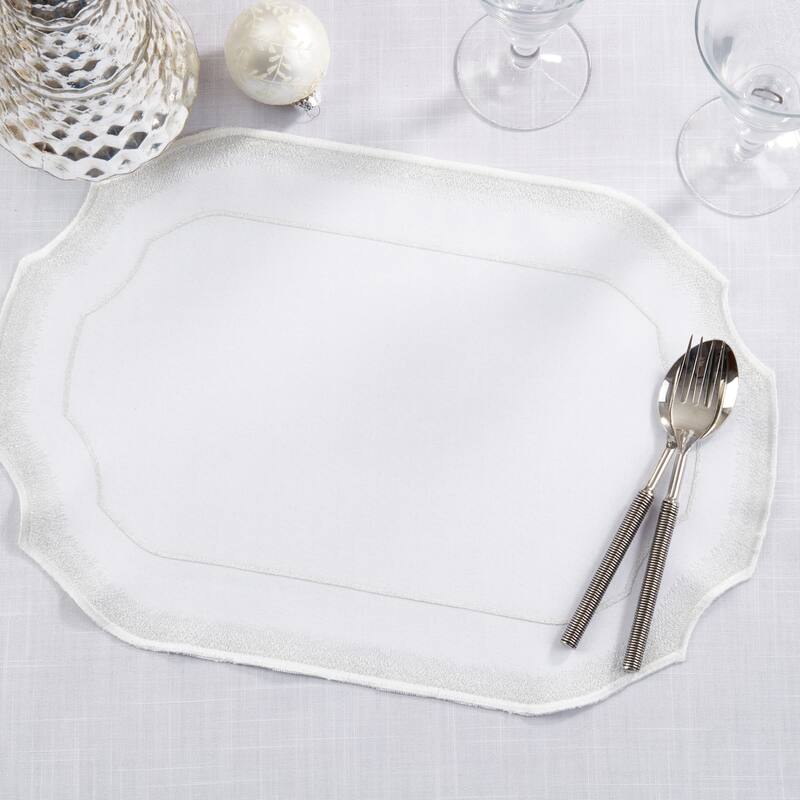 Elegant Embroidery Detail Placemat (Set of 4)