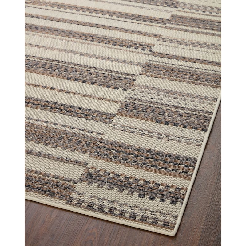 Alexander Home Renee Modern Stripe Indoor / Outdoor Rug