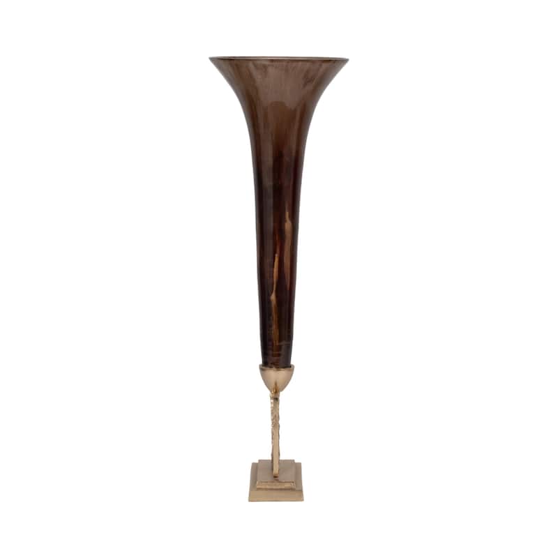 Sagebrook Home Glass two Tone Trumpet Vase
