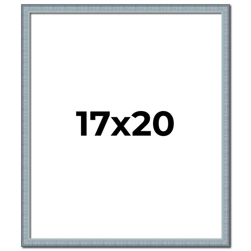 17x20 Frame Rustic Sky Blue Solid Wood Picture Frame | 0.75 Inch