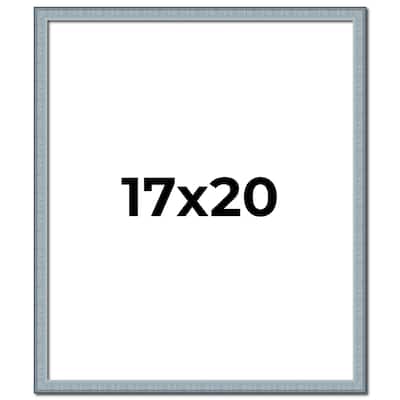 17x20 Frame Rustic Sky Blue Solid Wood Picture Frame | 0.75 Inch