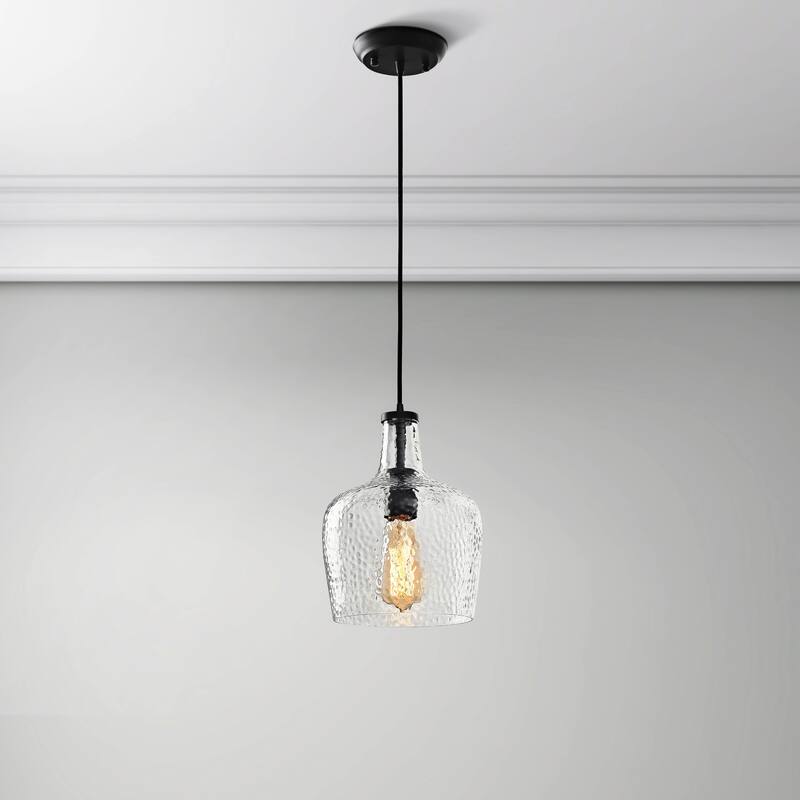 Belinda Antique Black Mouth-blown Large Glass Pendant Chandelier