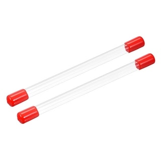 Clear Rigid Tube Plastic Tubing with Red Cap 10mmx11mm/0.4