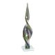 preview thumbnail 4 of 6, Multi Colored Glass Swirl Abstract Decorative Sculpture with Clear Base