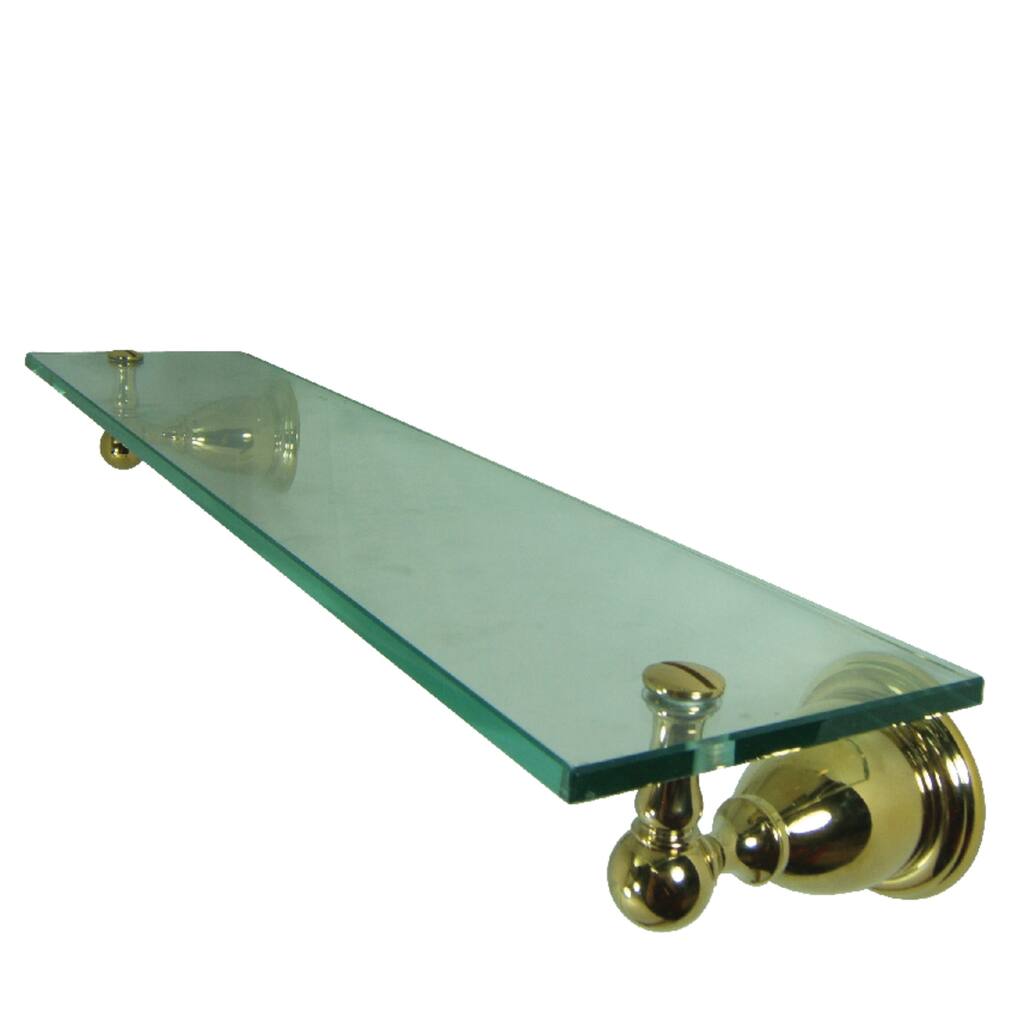 Heritage Bathroom Glass Shelf - Gold