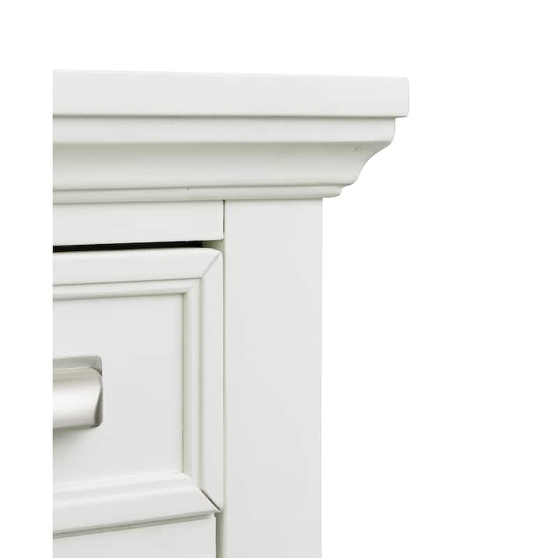 Magnussen Home Charleston White Dove Drawer Dresser with Landscape Mirror