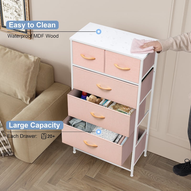 6-drawer Chest Vertical Dresser Storage Tower by Crestlive Products
