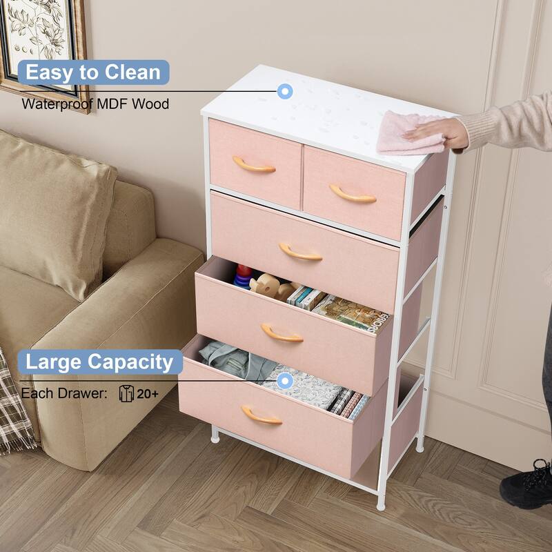 6-drawer Chest Vertical Dresser Storage Tower by Crestlive Products
