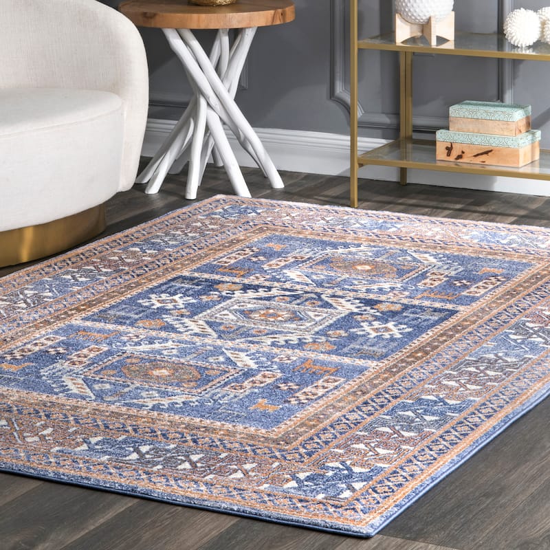 Nuloom Vintage Lorena Tribal Area Rug - 2'6" x 6' Runner - Blue