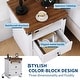 preview thumbnail 3 of 6, Modern Farmhouse Nightstand Set of 2 with Charging Station, 2 Drawer Rustic Bedside Table with USB Ports & Outlets
