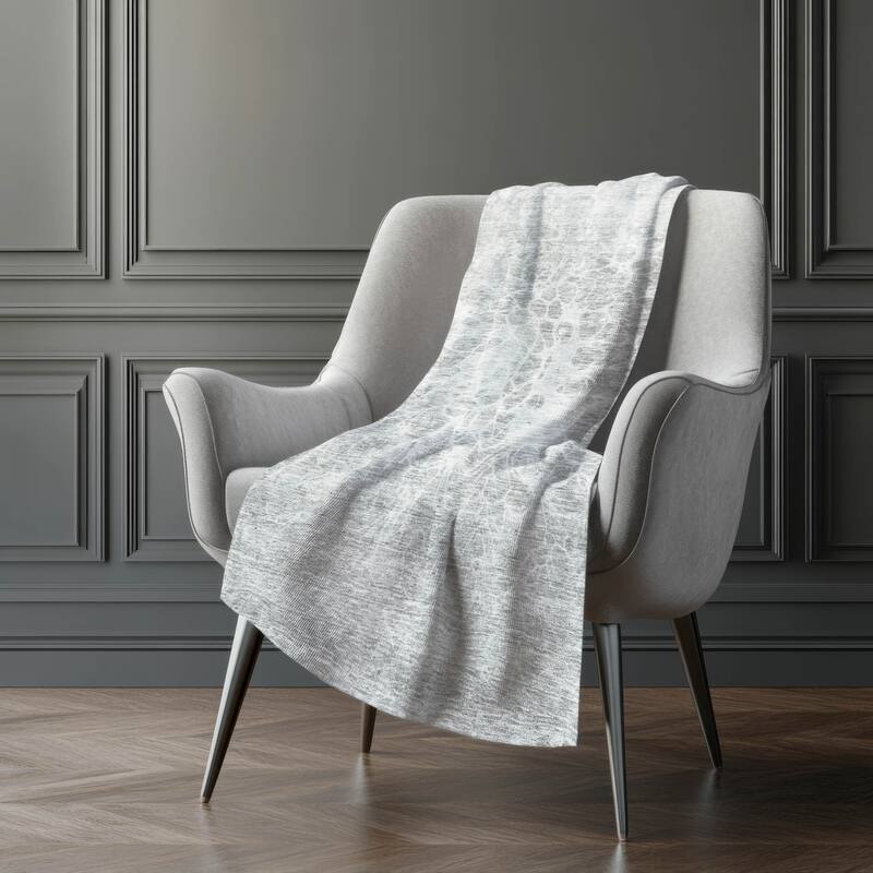 Premium Machine Washable Modern Floral Sherpa Throw Blanket