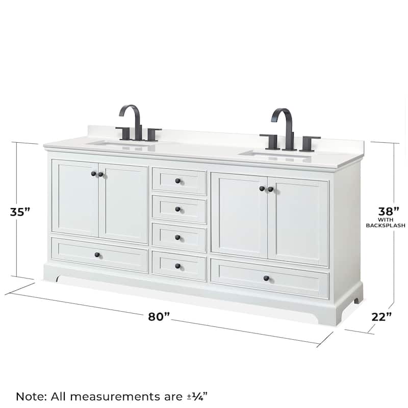 Wyndham Collection WCS202080D-QTZ-US3MXX Deborah 80" Free Standing