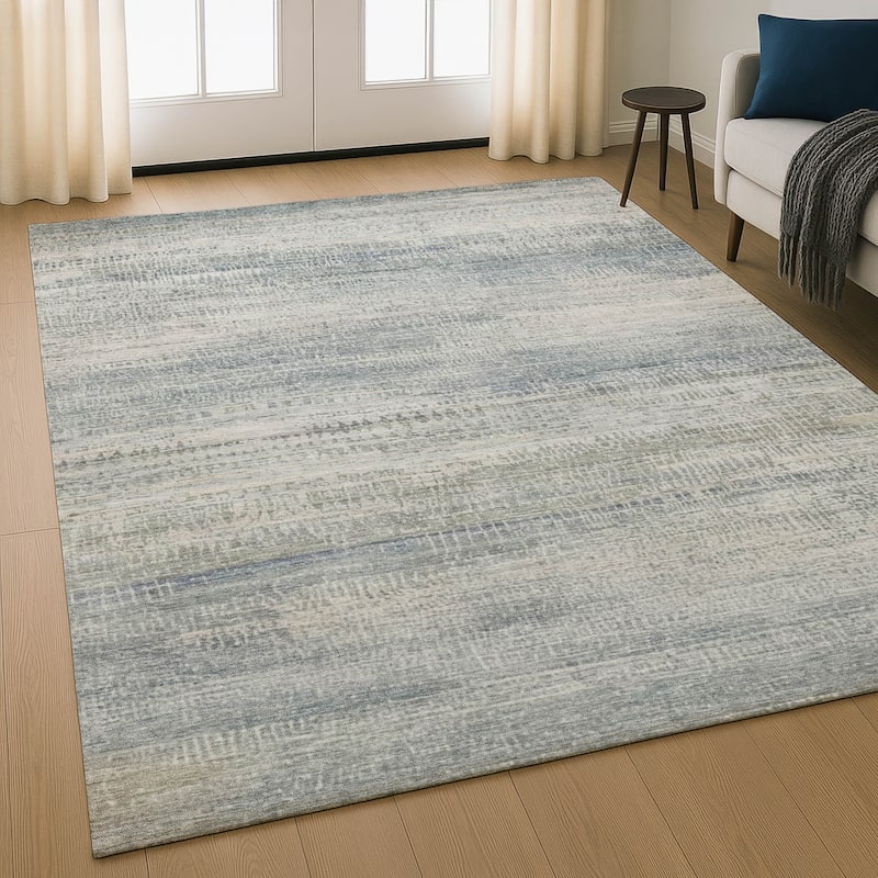 Premium Washable Super Soft Modern Layers Mayfield Rug - Linen - 9' x 12'