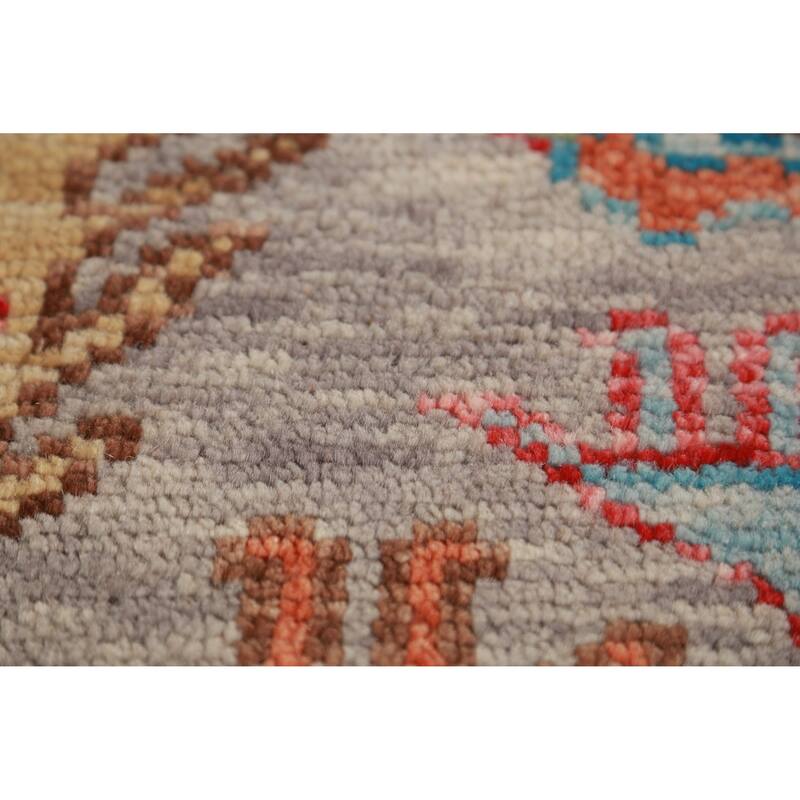 Tribal Geometric Oushak Oriental Area Rug Handmade Wool Carpet - 8'0" x 9'11"