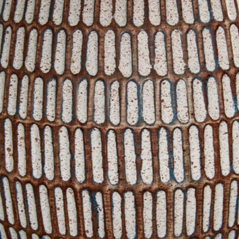 Gyen 29 Inch Table Lamp, Antique White Pattern Pot Base, Gray Empire Shade