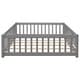 preview thumbnail 10 of 92, Modern Floor Platform Bed with Fence and Door