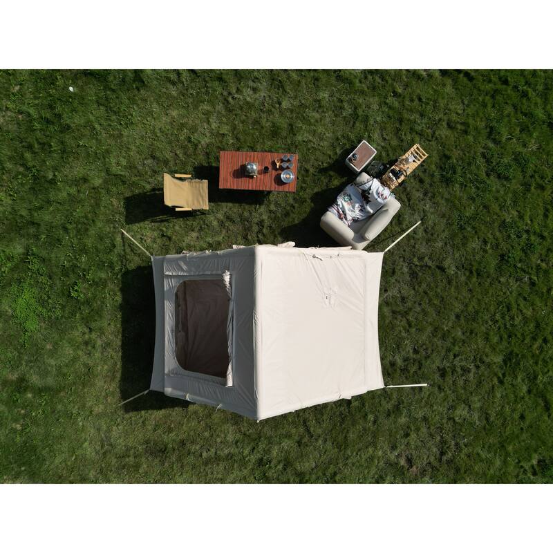 Inflatable Camping Tent Easy Setup 4 Season Glamping Tent with High Performance Inflatable Structure 4-6 Persons