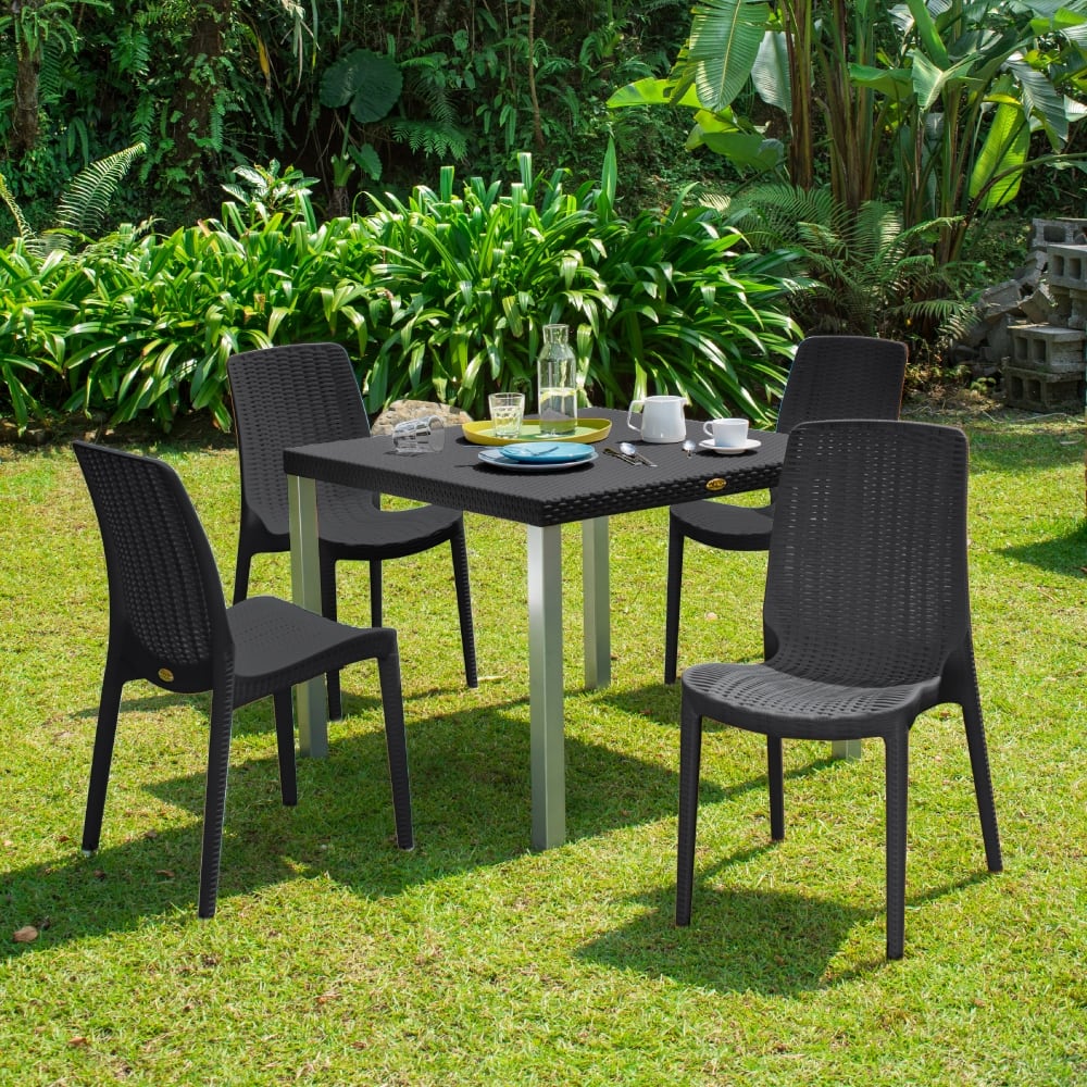 Oslo Resin 5 Piece Outdoor Dining Set