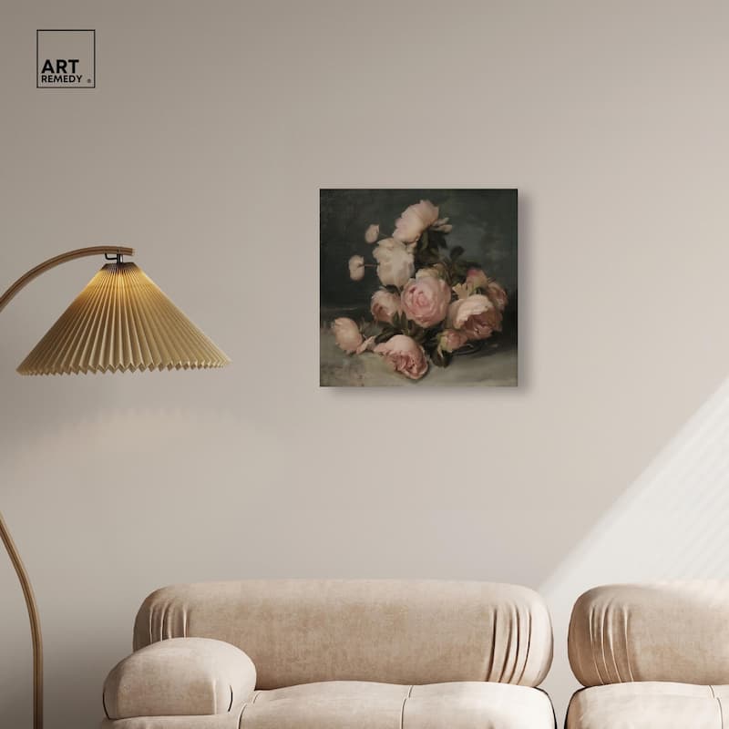Roses in Shadow II Canvas by Art Remedy, Gallery Wrapped