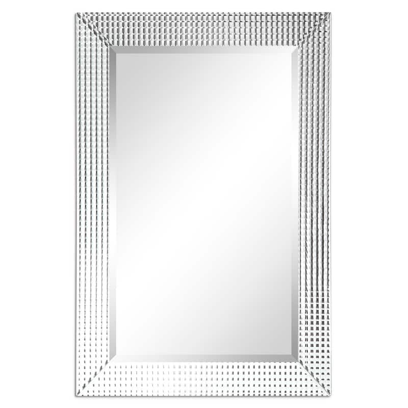 Bling Beveled Glass Rectangle Wall Mirror - Clear