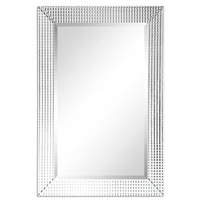 Bling Beveled Glass Rectangle Wall Mirror - Clear