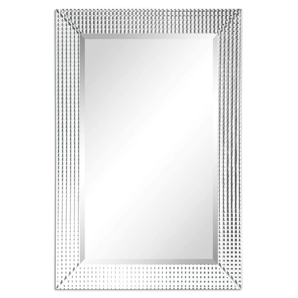 Bling Beveled Glass Rectangle Wall Mirror - Clear