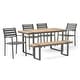 preview thumbnail 2 of 27, Mora Outdoor Aluminum Outdoor 6 Piece Dining Set by Christopher Knight Home