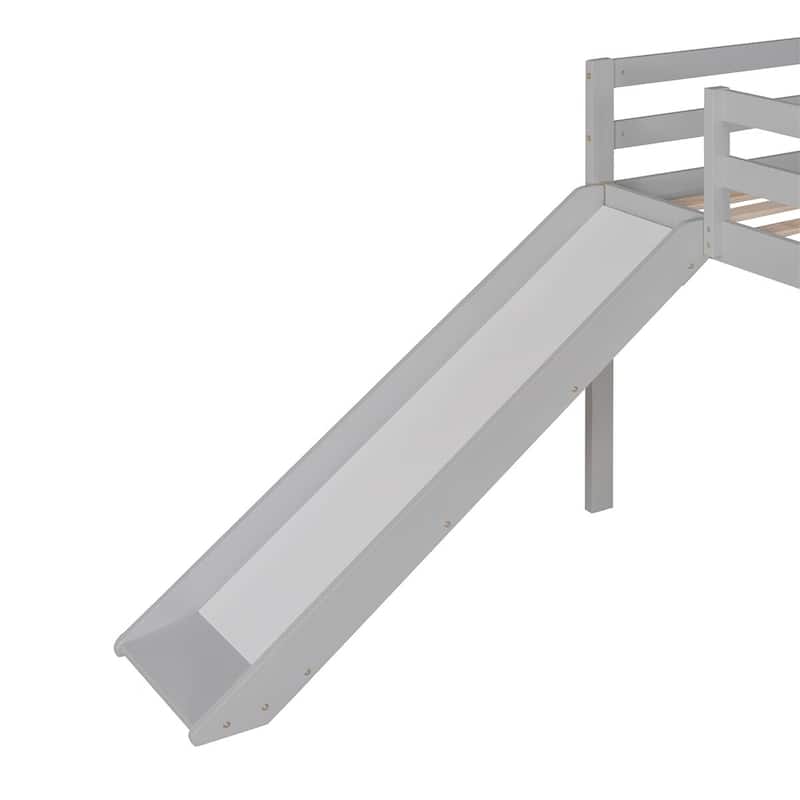 Merax Twin Loft Bed with Slide, Ladder