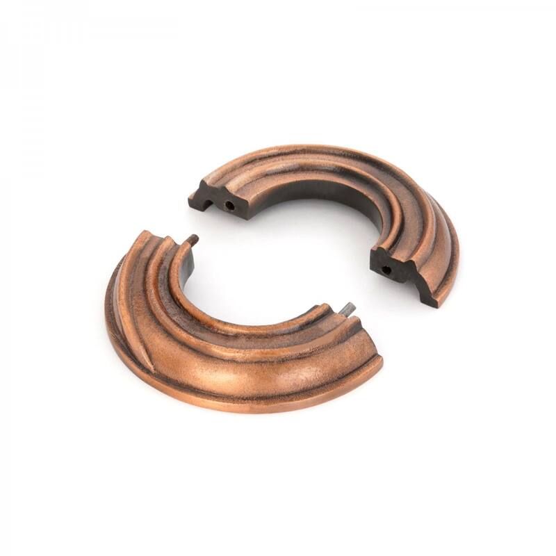 Copper Oil Rubbed Spiral Radiator Flange 1-1/2" (IPS) Pipe Flange: 1-7/8" I D; 3-7/8" OD Renovators Supply