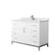 Option White, Nickel Trim, White Carrara Marble Top