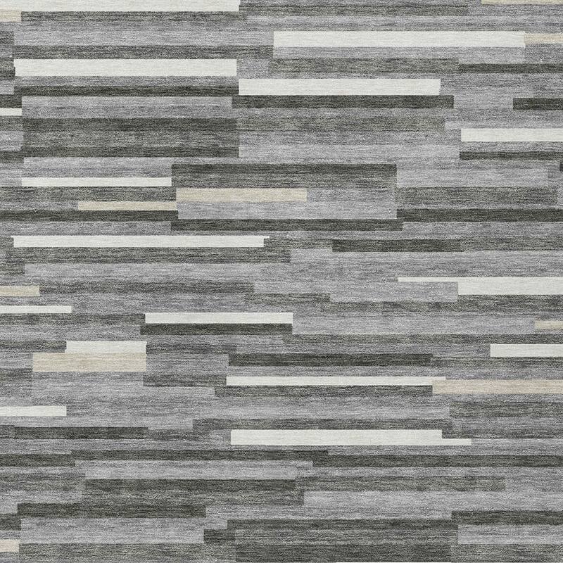 HomeRoots Striped Transitional Rectangle Outdoor Rug