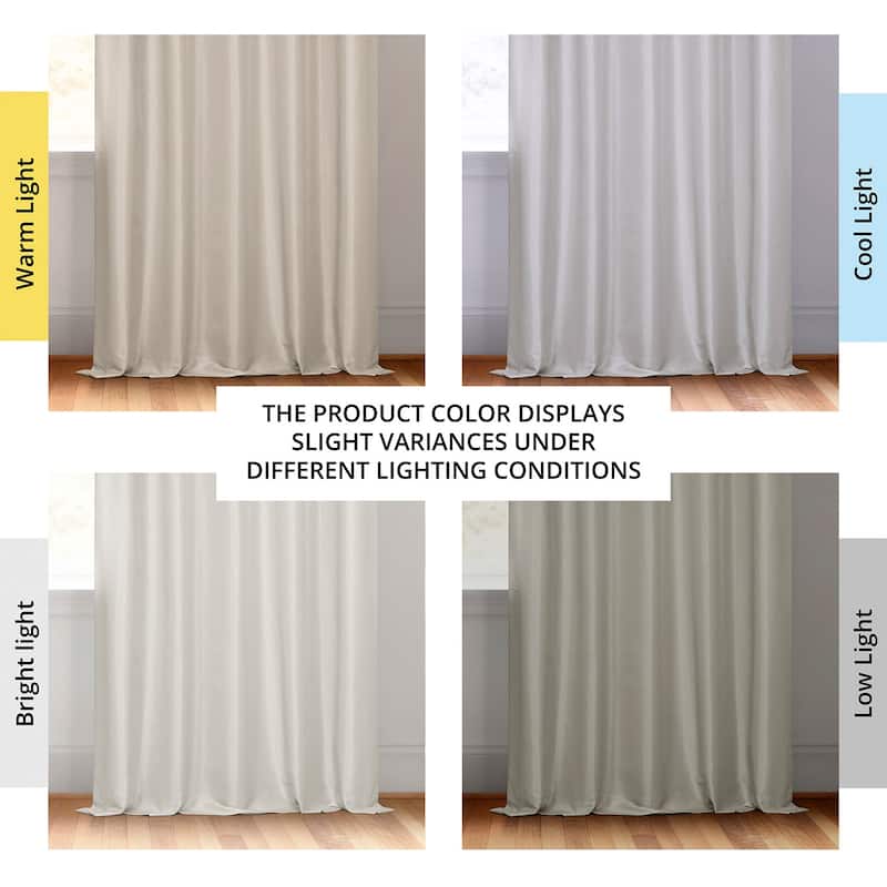 Exclusive Fabrics Textured Faux Dupioni Silk Thermal Blackout Curtains (1 Panel)