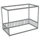 preview thumbnail 15 of 22, Nestfair Twin Size Canopy Frame Floor Bed with Fence