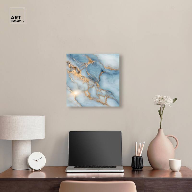 Azure Veins Canvas by Art Remedy, Gallery Wrapped