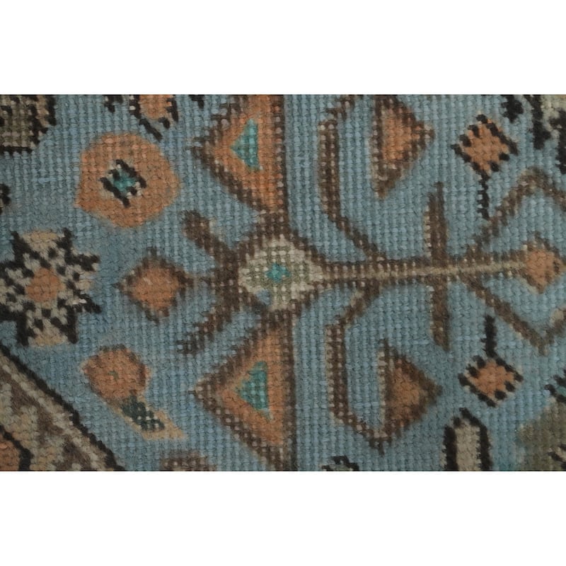 Hand Knotted Oriental 100% Wool Carpet Traditional Floral Peach Tabriz Area Rug - 9' 5'' X 6' 4''