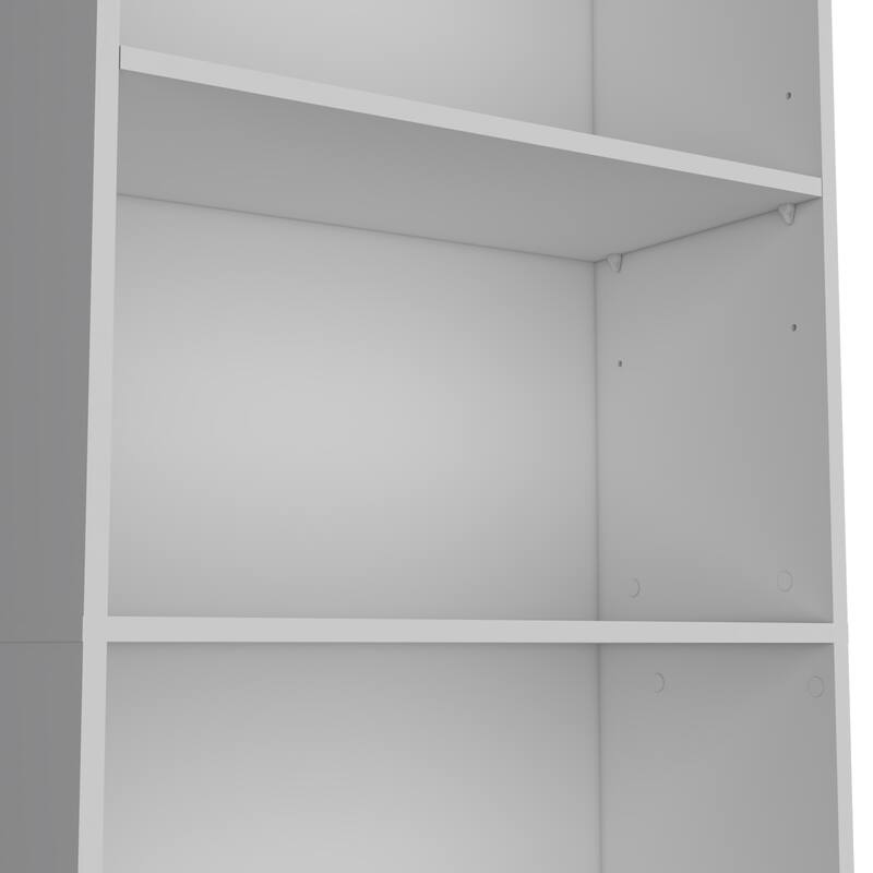 Modern 4-Tier Bookcase with Four Large Storage Shelves for Books and Decor