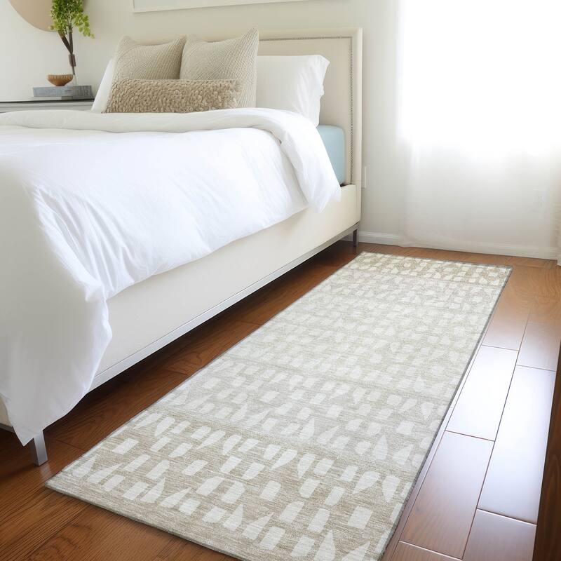 Premium Washable Super Soft Ombre Imprints Mayfield Rug - Ivory - 2'3" x 7'6"