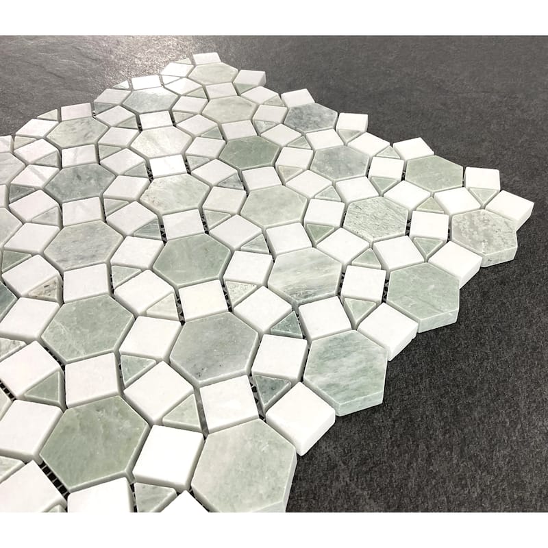 3.25" x 12.75" Marble Novelty Mosaic Wall & Floor Tile - Case (10 Sheets)