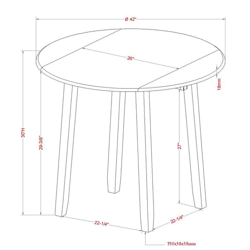 Modern Engineered Wood & Oak Veneer Round Dining Table