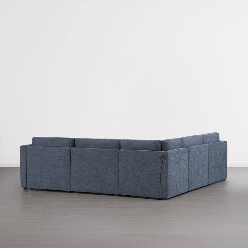 Spruce & Spring Mia Oversized Modular Sectional Fabric Sofa Set