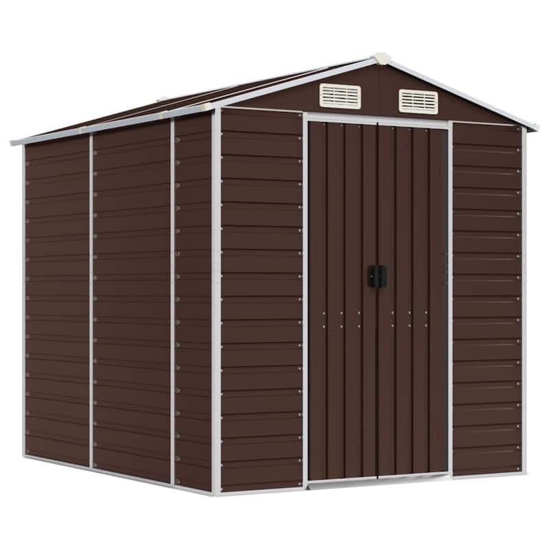 vidaXL Garden Shed Metal Outdoor Storage Shed Anthracite Galvanized Steel