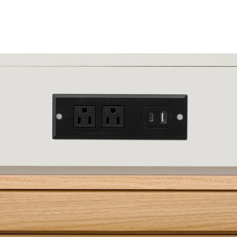 57.7" Kitchen Island with Extendable Top on Wheels, Kitchen Dining Table, Bar Table with Drawers and Power Outlet